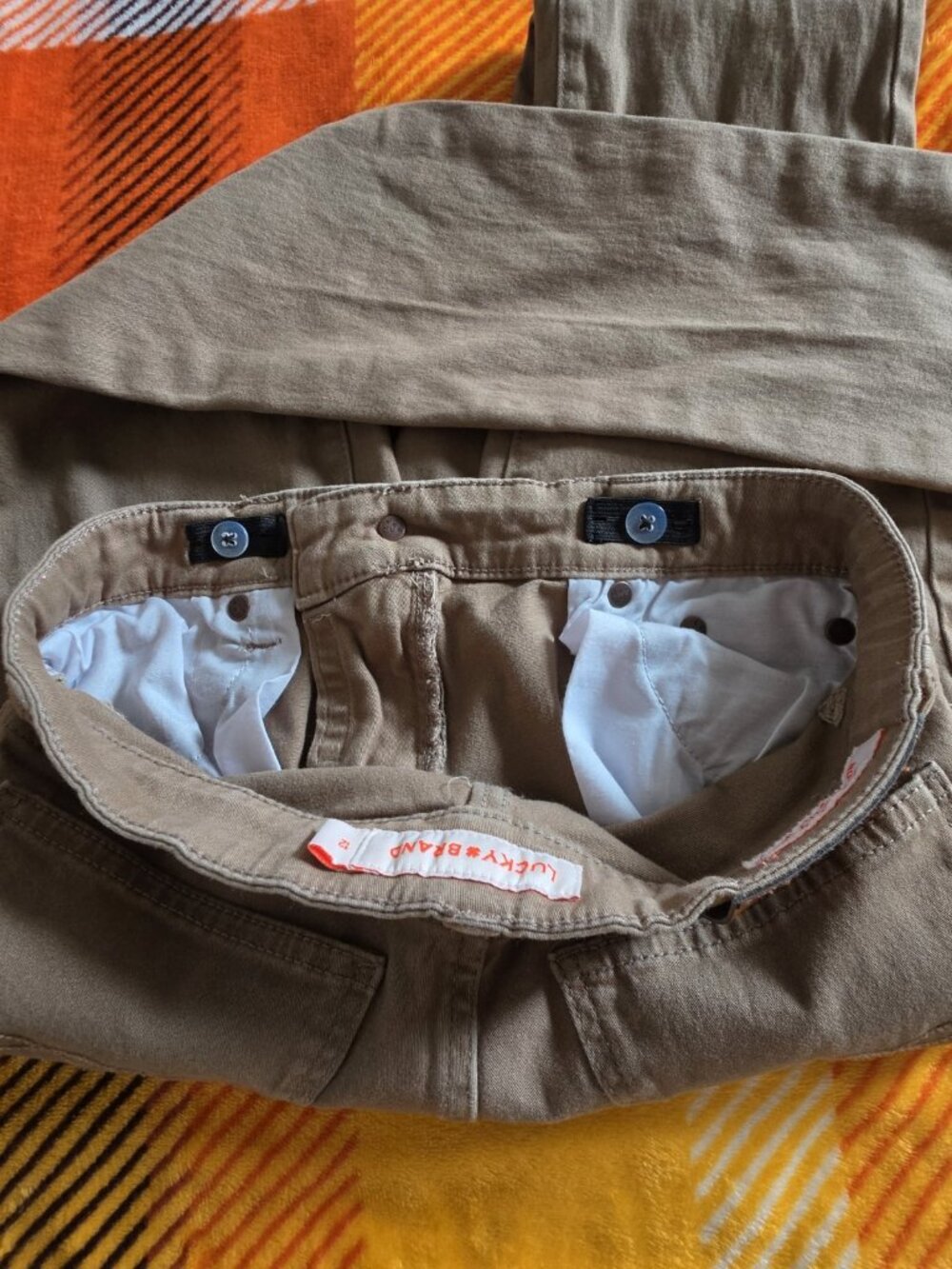 Lucky Brand Boys Beige Skinny Stretch Denim Pants Size 12 Regular Mid Rise - Picture 9 of 9